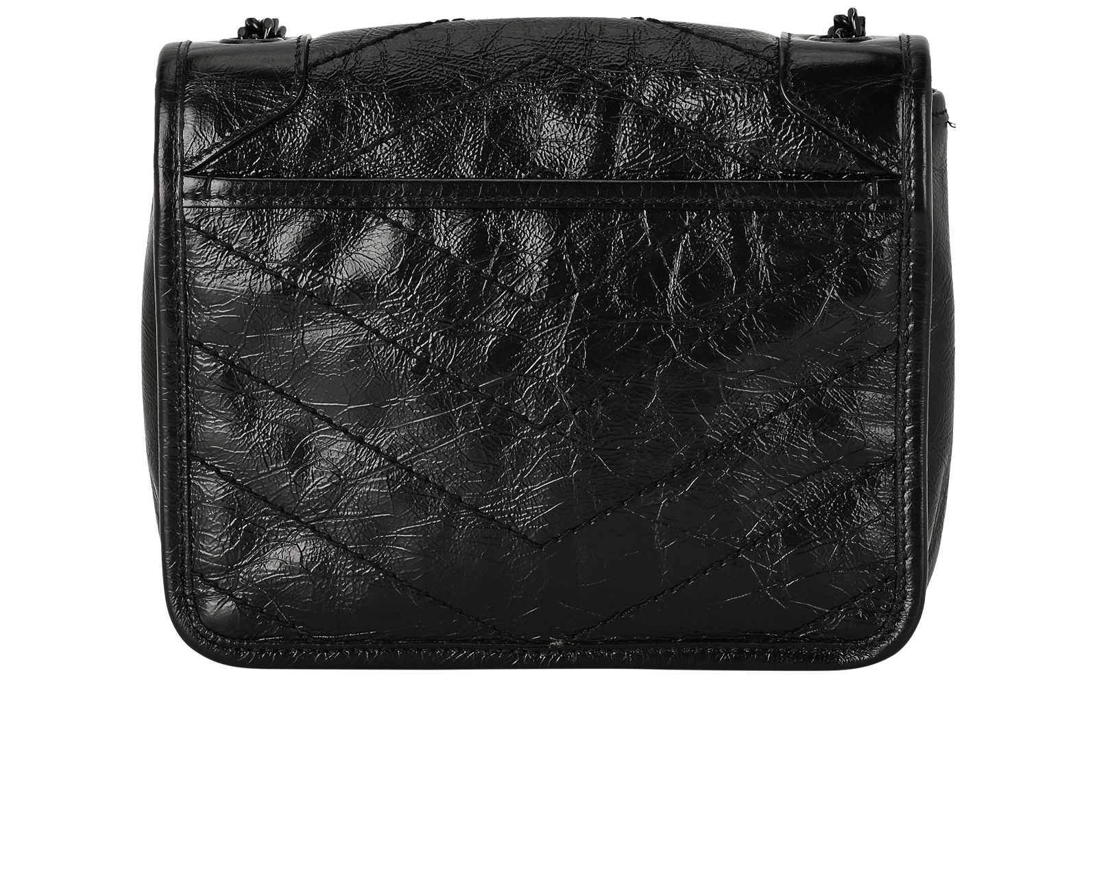 Niki Wallet On Chain, &pound;795, Handbags, Black, Pony / Calfskin, Back view